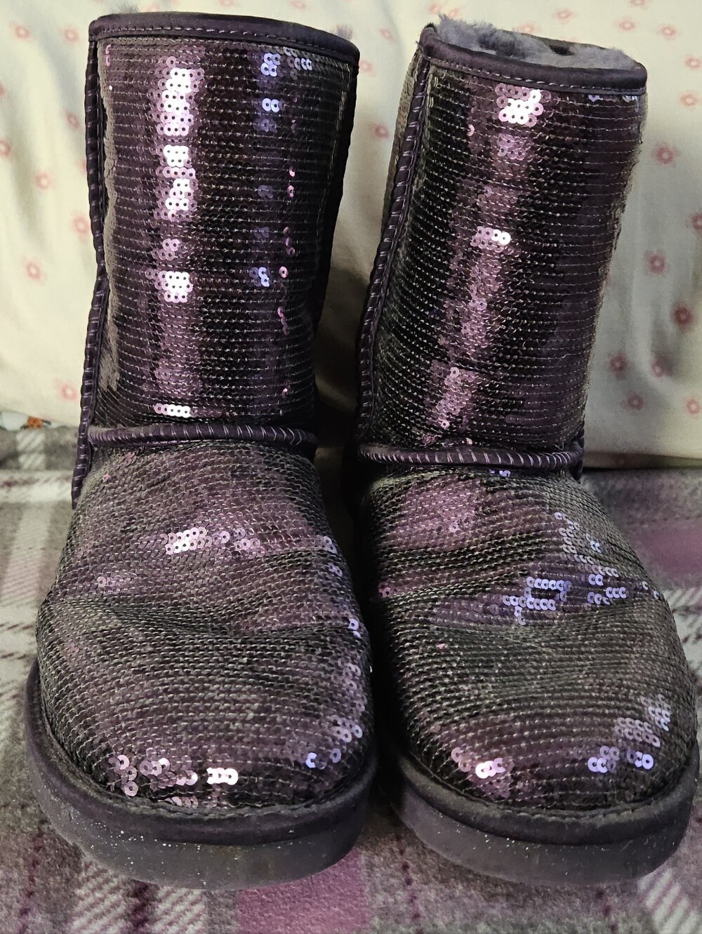 Purple Sequined Sparkle Uggs